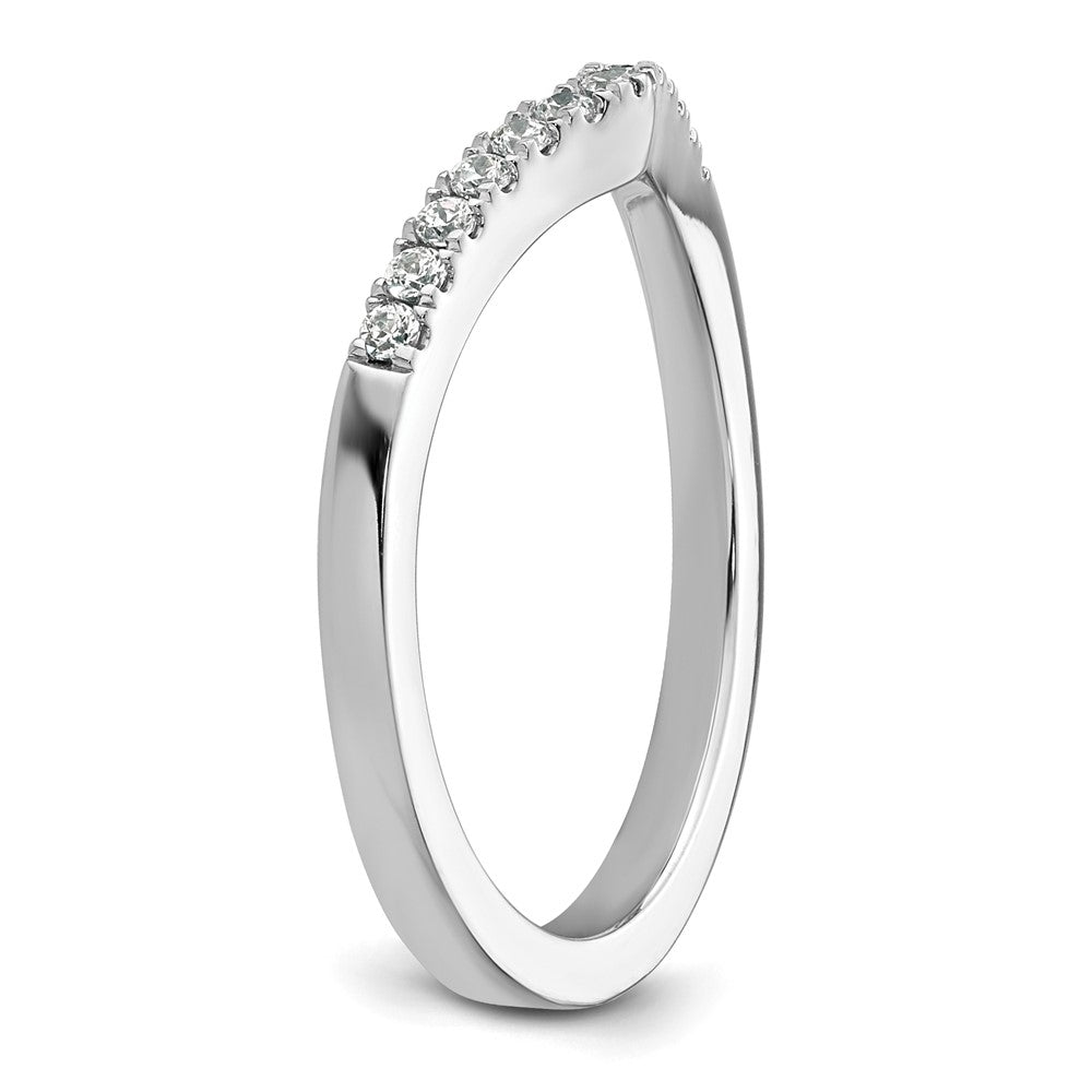 14K Weißgold Ehering mit natürlichen Diamanten