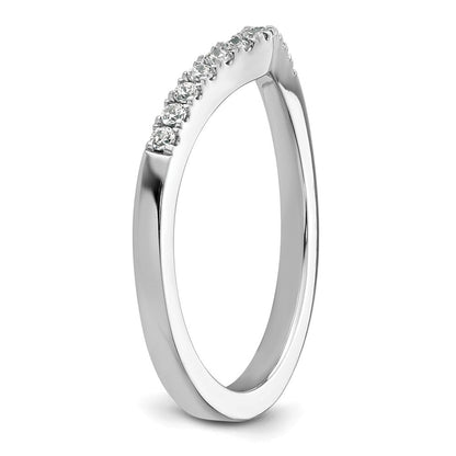 14K Weißgold Ehering mit natürlichen Diamanten