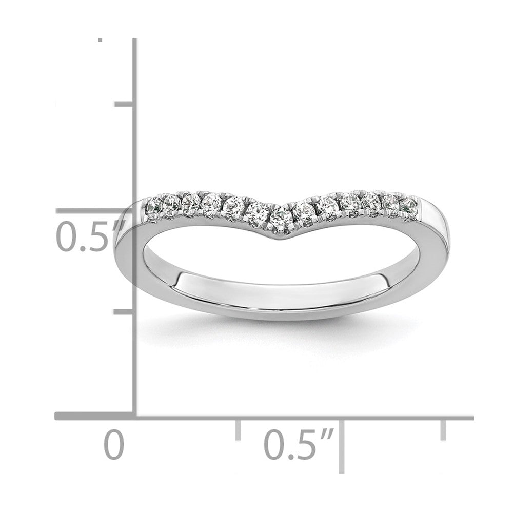 14K Weißgold Ehering mit natürlichen Diamanten
