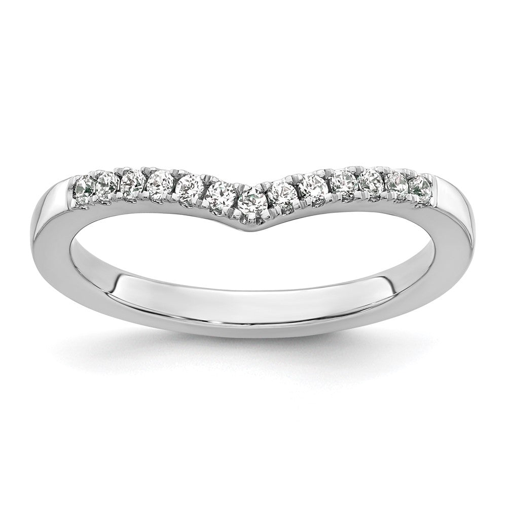 14K Weißgold Ehering mit natürlichen Diamanten