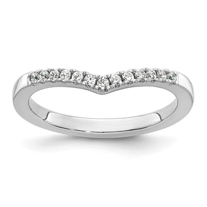 14K Weißgold Ehering mit natürlichen Diamanten