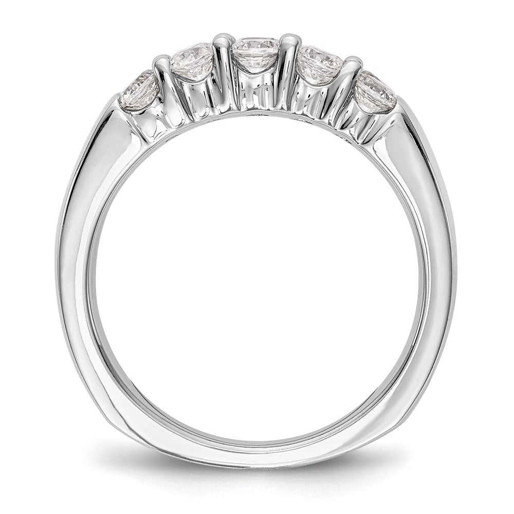 14K Weißgold Ehering mit natürlichen Diamanten 1,05 ct