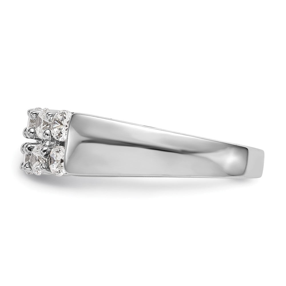 14K Weißgold Ehering mit natürlichen Diamanten 1,05 ct