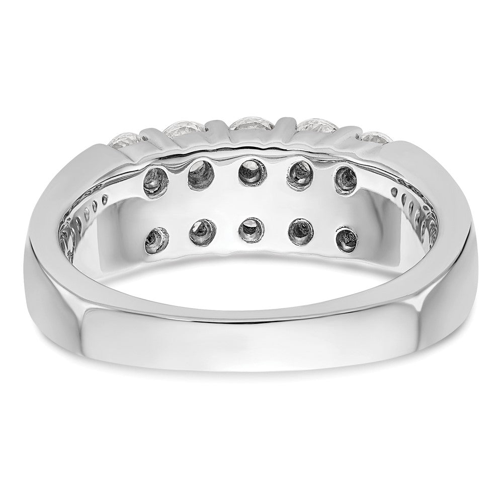 14K Weißgold Ehering mit natürlichen Diamanten 1,05 ct