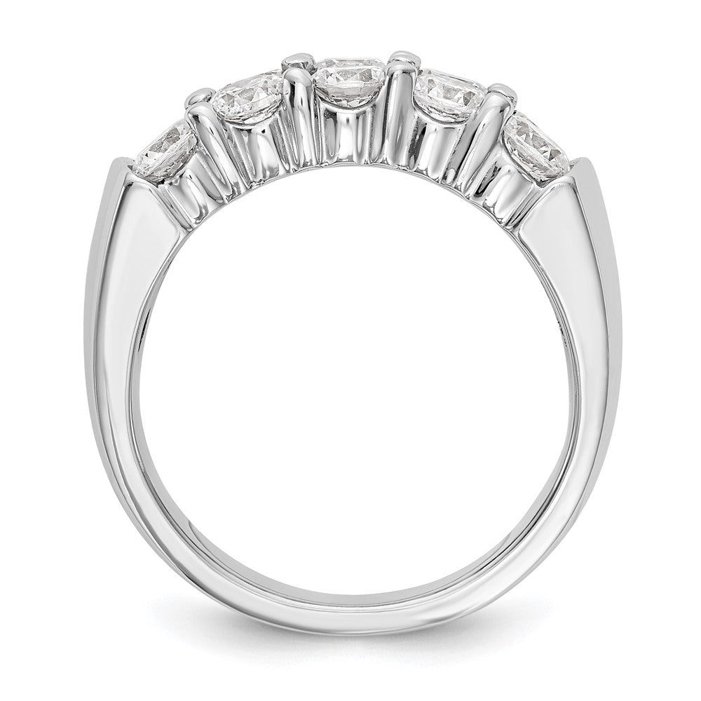 14K Weißgold Ehering mit natürlichen Diamanten 2 ct Gesamtgewicht