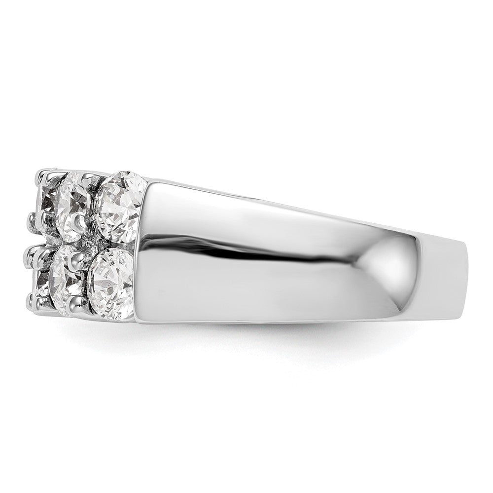 14K Weißgold Ehering mit natürlichen Diamanten 2 ct Gesamtgewicht