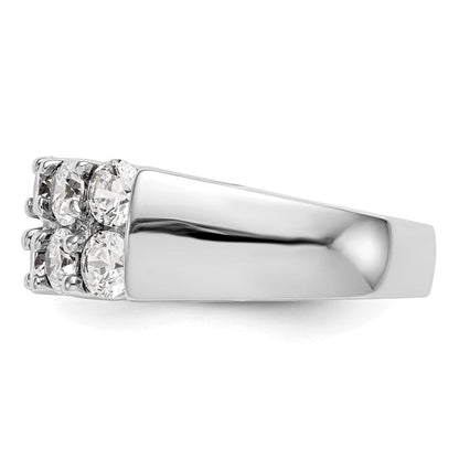14K Weißgold Ehering mit natürlichen Diamanten 2 ct Gesamtgewicht