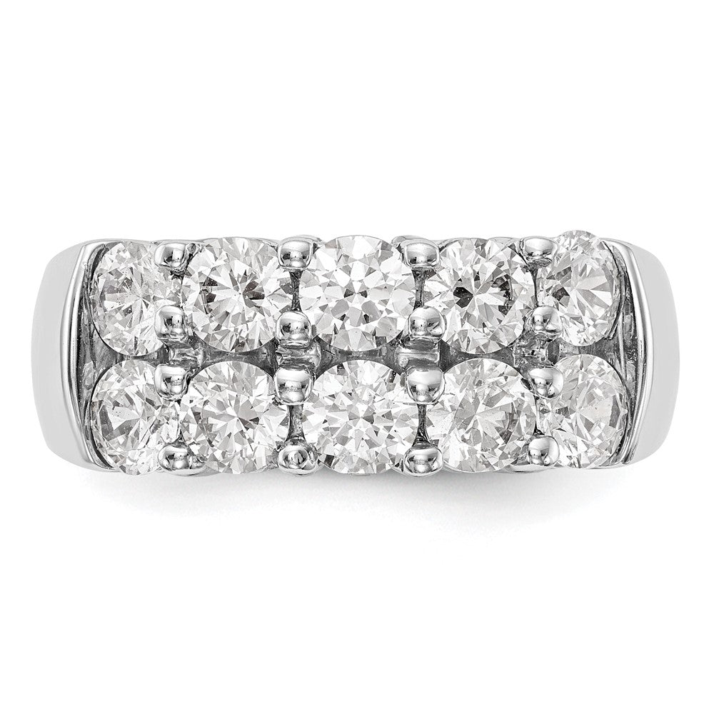 14K Weißgold Ehering mit natürlichen Diamanten 2 ct Gesamtgewicht