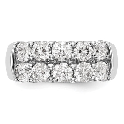 14K Weißgold Ehering mit natürlichen Diamanten 2 ct Gesamtgewicht
