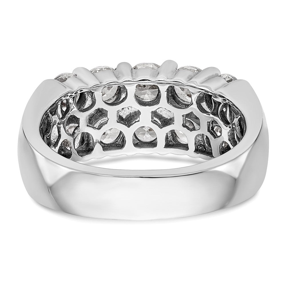 14K Weißgold Ehering mit natürlichen Diamanten 2 ct Gesamtgewicht