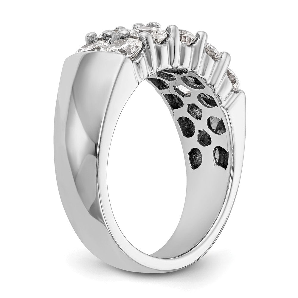 14K Weißgold Ehering mit natürlichen Diamanten 2 ct Gesamtgewicht