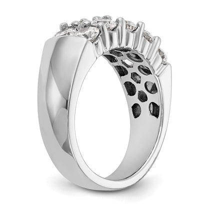 14K Weißgold Ehering mit natürlichen Diamanten 2 ct Gesamtgewicht