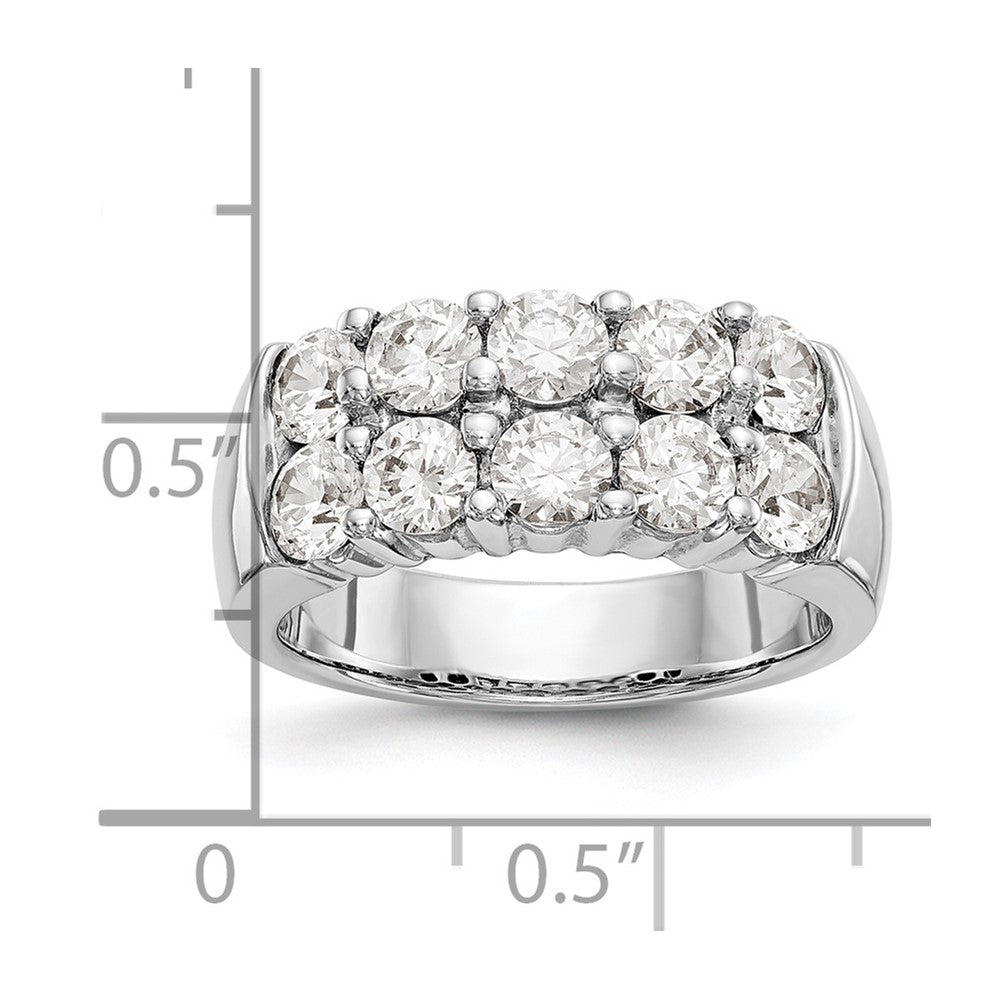 14K Weißgold Ehering mit natürlichen Diamanten 2 ct Gesamtgewicht