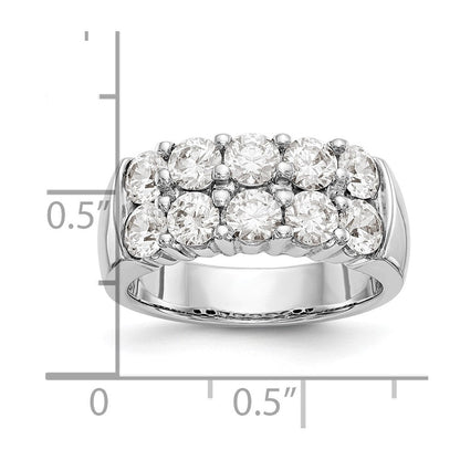 14K Weißgold Ehering mit natürlichen Diamanten 2 ct Gesamtgewicht