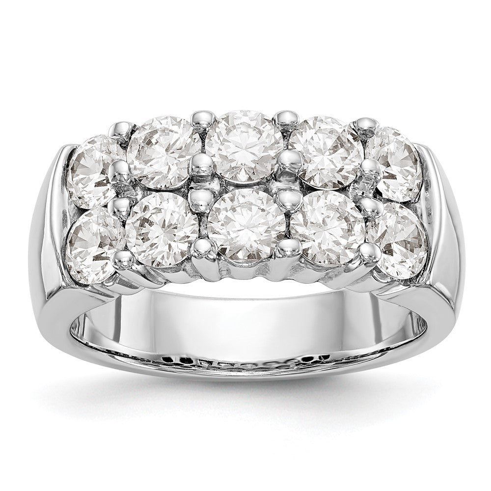 14K Weißgold Ehering mit natürlichen Diamanten 2 ct Gesamtgewicht