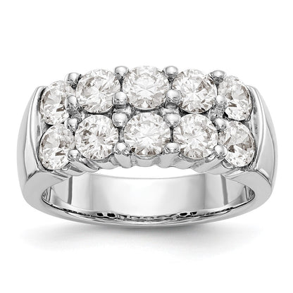14K Weißgold Ehering mit natürlichen Diamanten 2 ct Gesamtgewicht