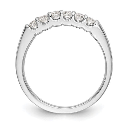 14K Weißgold Ehering mit natürlichen Diamanten, 0,99 ct Gesamtgewicht