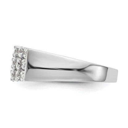 14K Weißgold Ehering mit natürlichen Diamanten, 0,99 ct Gesamtgewicht