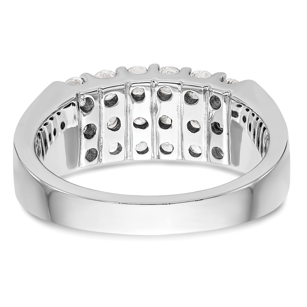 14K Weißgold Ehering mit natürlichen Diamanten, 0,99 ct Gesamtgewicht