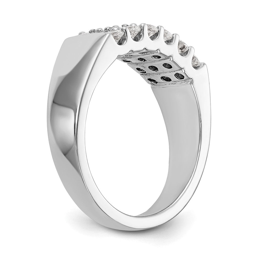 14K Weißgold Ehering mit natürlichen Diamanten, 0,99 ct Gesamtgewicht