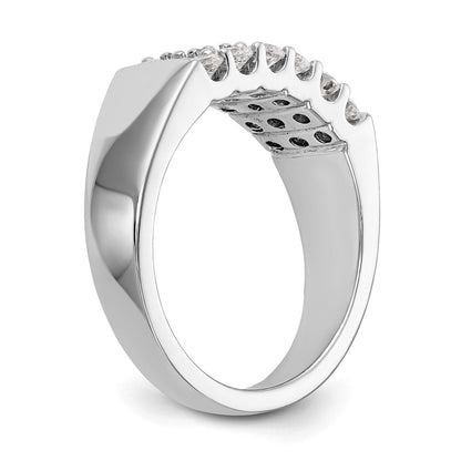 14K Weißgold Ehering mit natürlichen Diamanten, 0,99 ct Gesamtgewicht