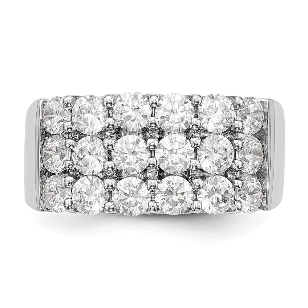 14K Weißgold Ring mit natürlichen Diamanten