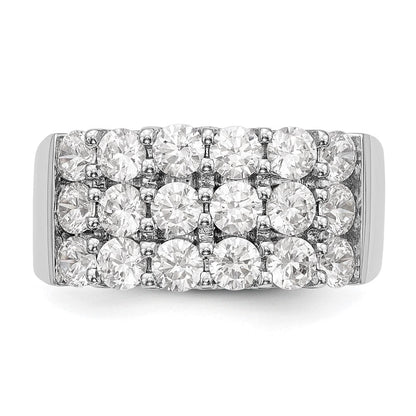14K Weißgold Ring mit natürlichen Diamanten
