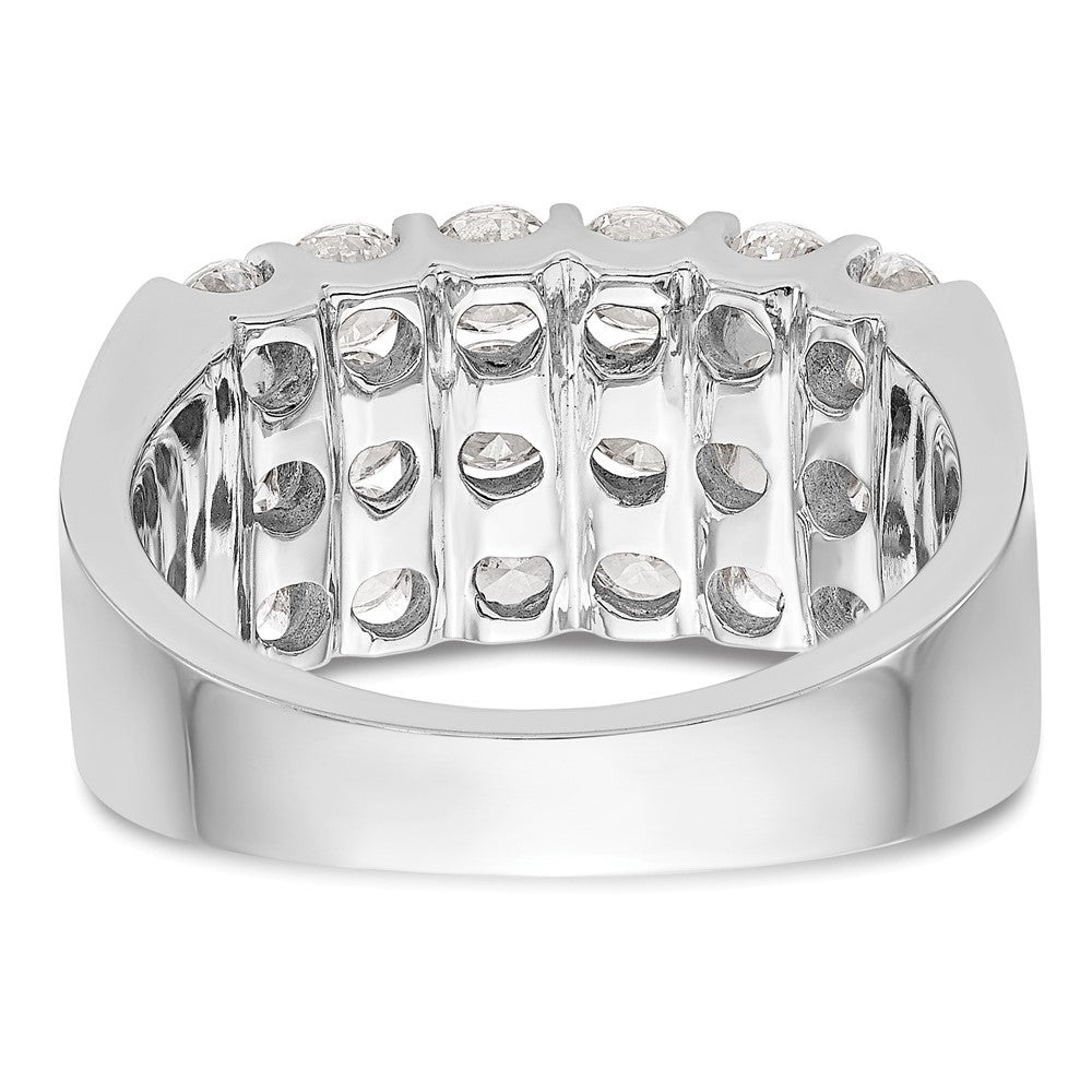 14K Weißgold Ring mit natürlichen Diamanten