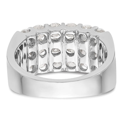 14K Weißgold Ring mit natürlichen Diamanten