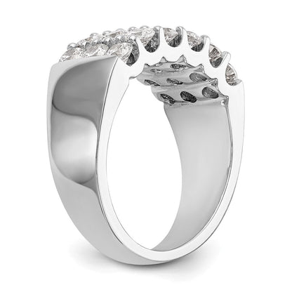 14K Weißgold Ring mit natürlichen Diamanten