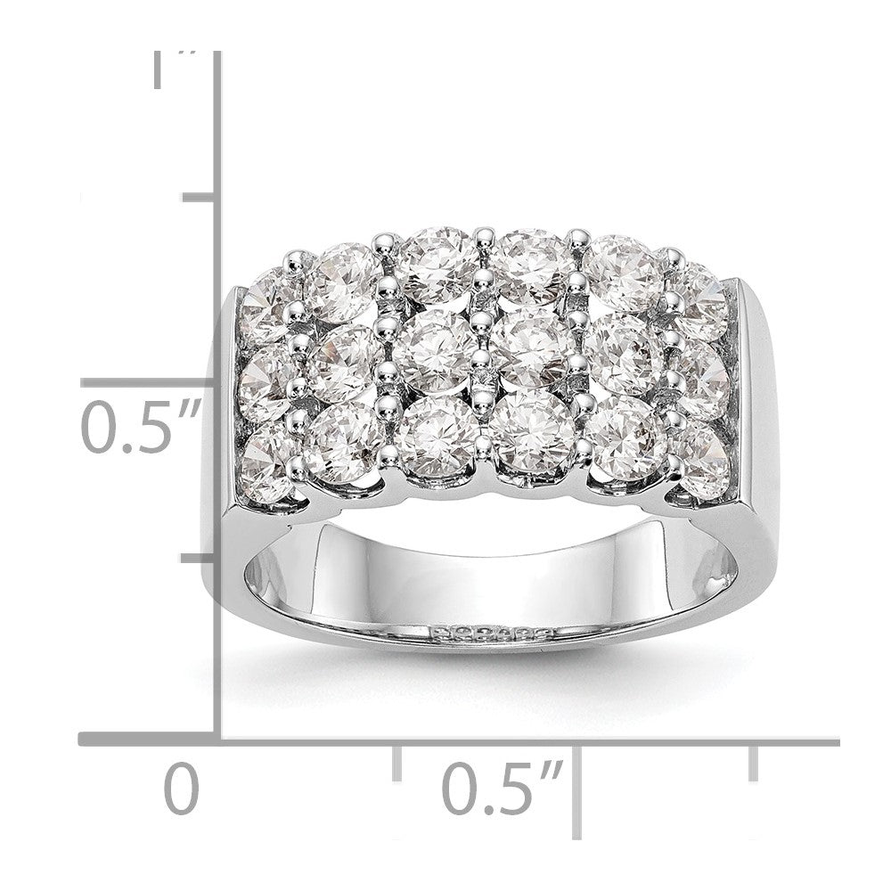 14K Weißgold Ring mit natürlichen Diamanten
