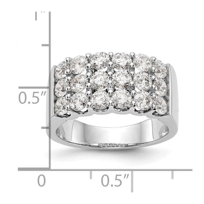 14K Weißgold Ring mit natürlichen Diamanten