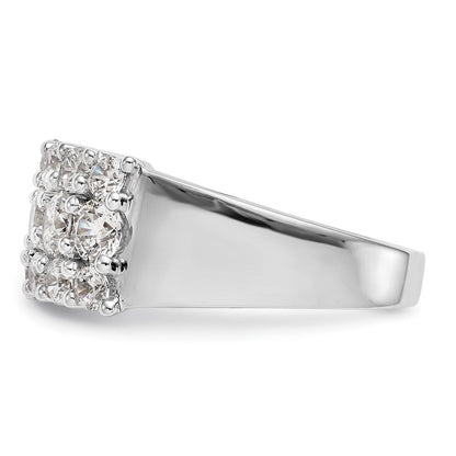 14K Weißgold Ehering mit natürlichen Diamanten
