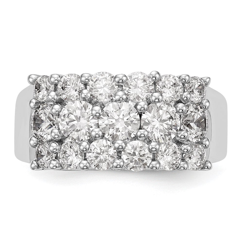 14K Weißgold Ehering mit natürlichen Diamanten