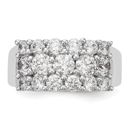14K Weißgold Ehering mit natürlichen Diamanten