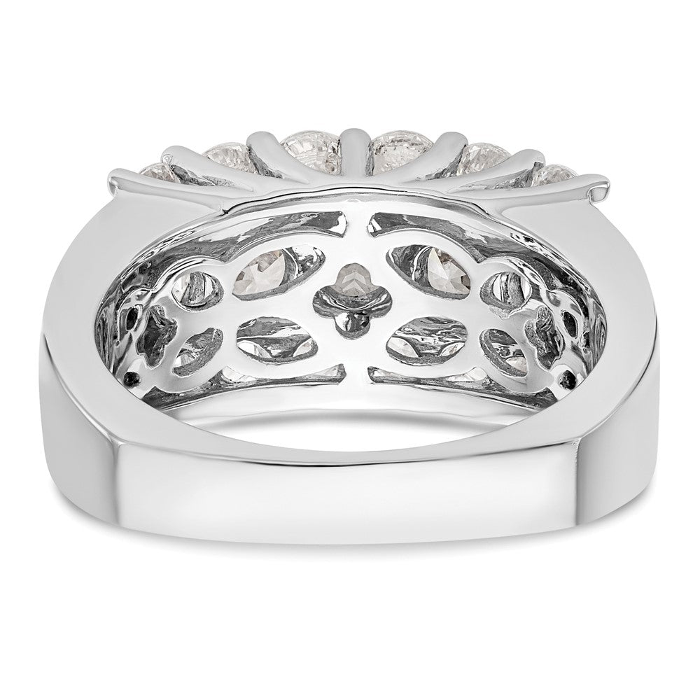 14K Weißgold Ehering mit natürlichen Diamanten
