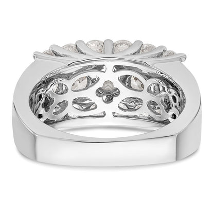 14K Weißgold Ehering mit natürlichen Diamanten