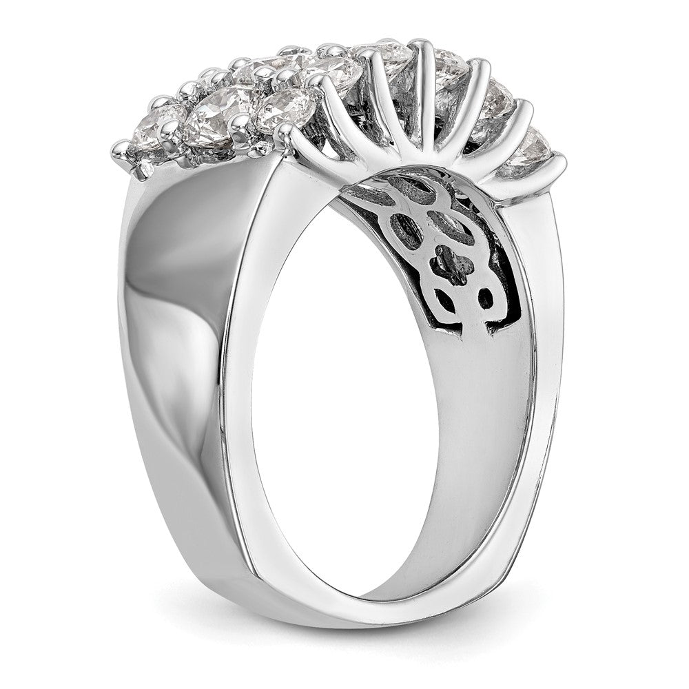 14K Weißgold Ehering mit natürlichen Diamanten