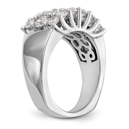 14K Weißgold Ehering mit natürlichen Diamanten
