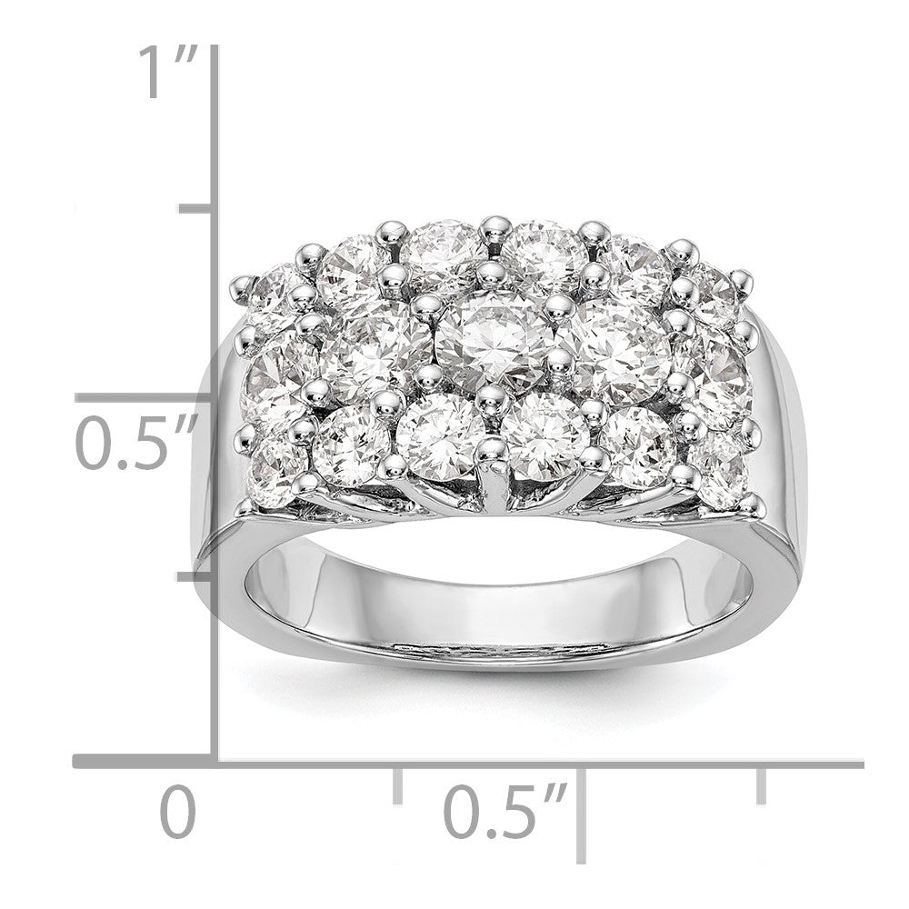 14K Weißgold Ehering mit natürlichen Diamanten