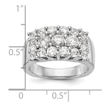 14K Weißgold Ehering mit natürlichen Diamanten