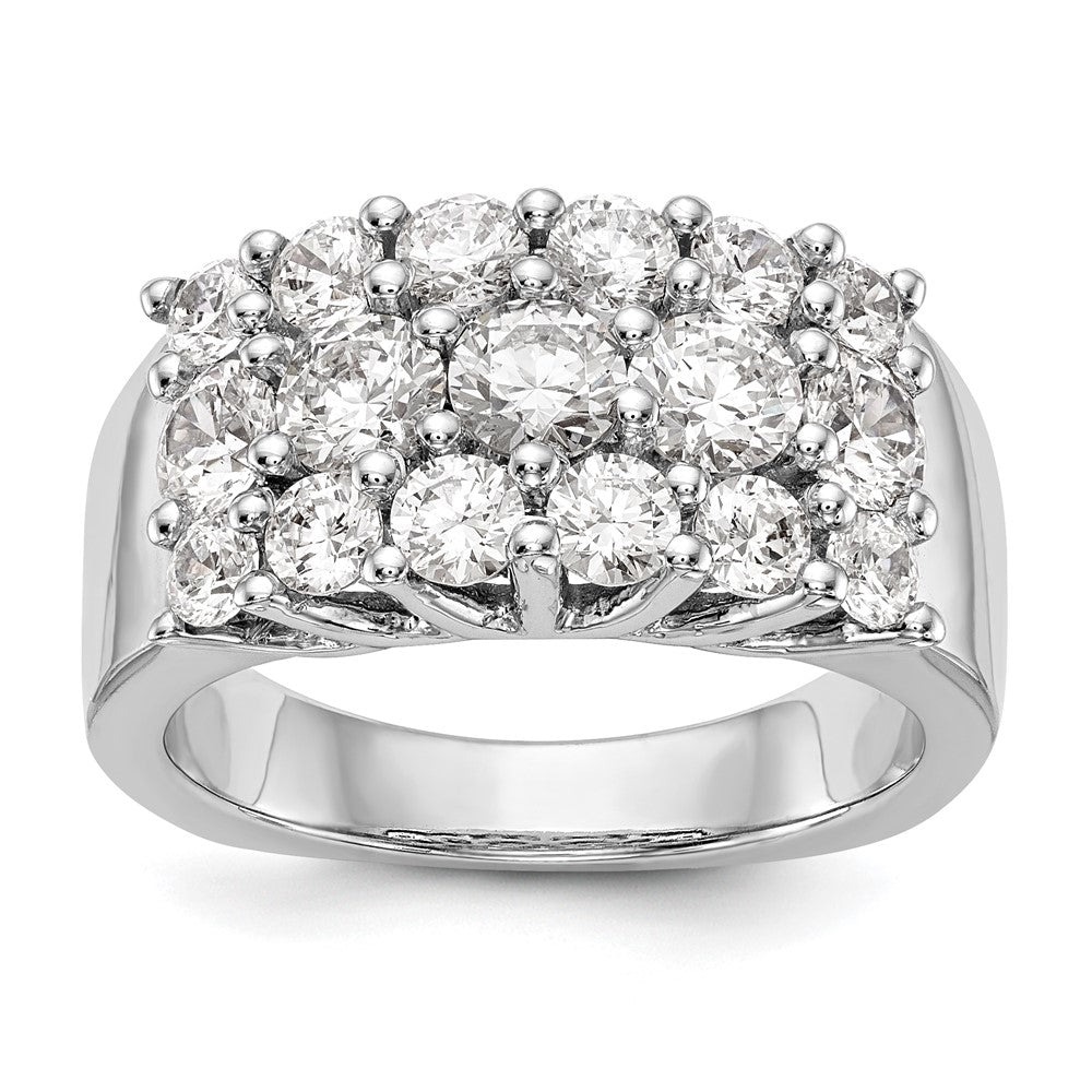 14K Weißgold Ehering mit natürlichen Diamanten