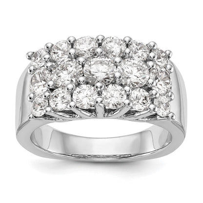 14K Weißgold Ehering mit natürlichen Diamanten