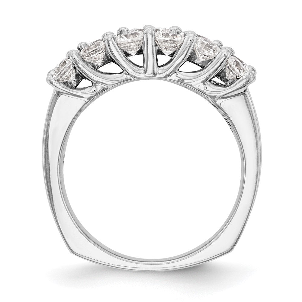 14K Weißgold Ring mit echten Diamanten