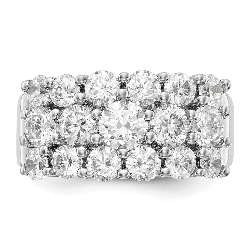 14K Weißgold Ring mit echten Diamanten