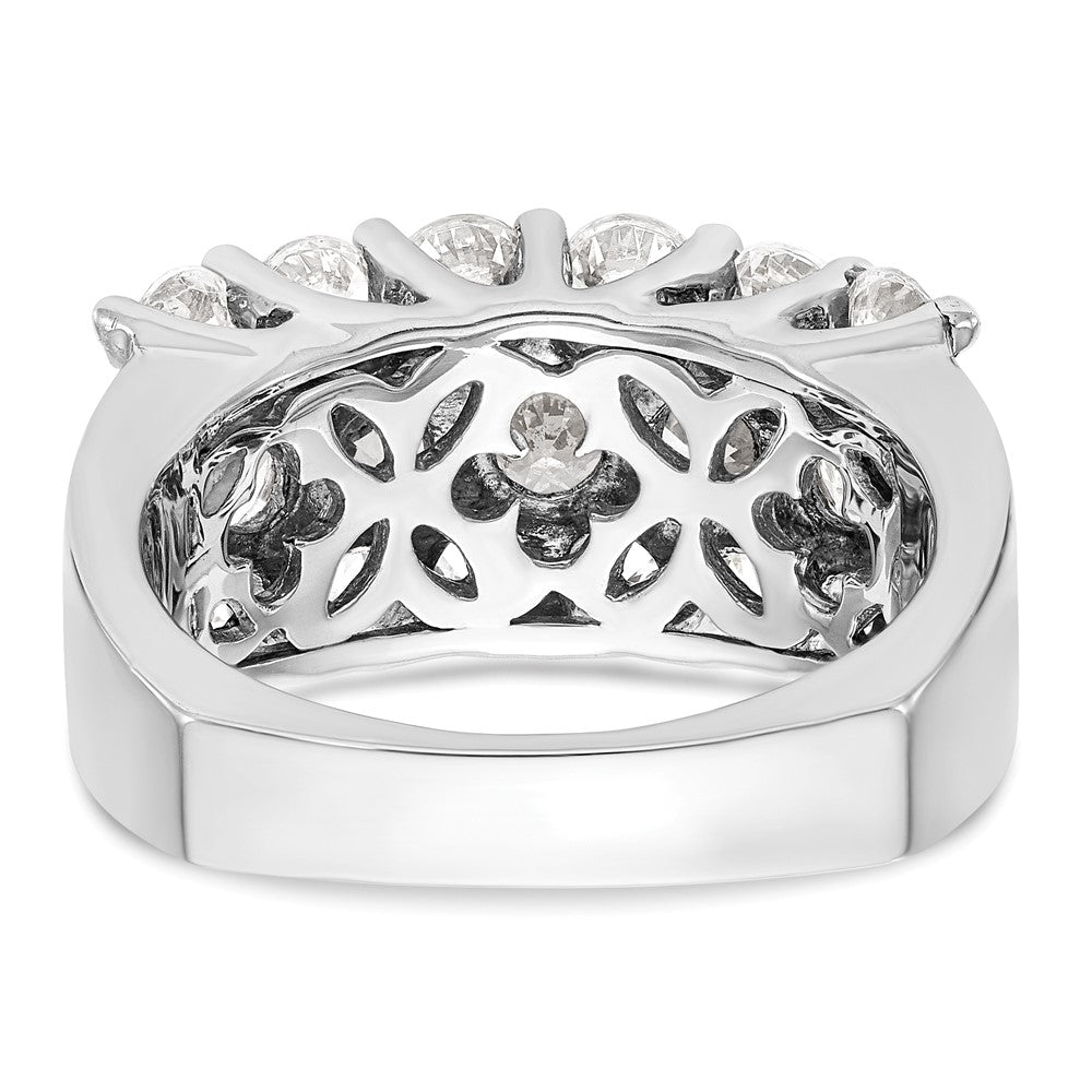 14K Weißgold Ring mit echten Diamanten