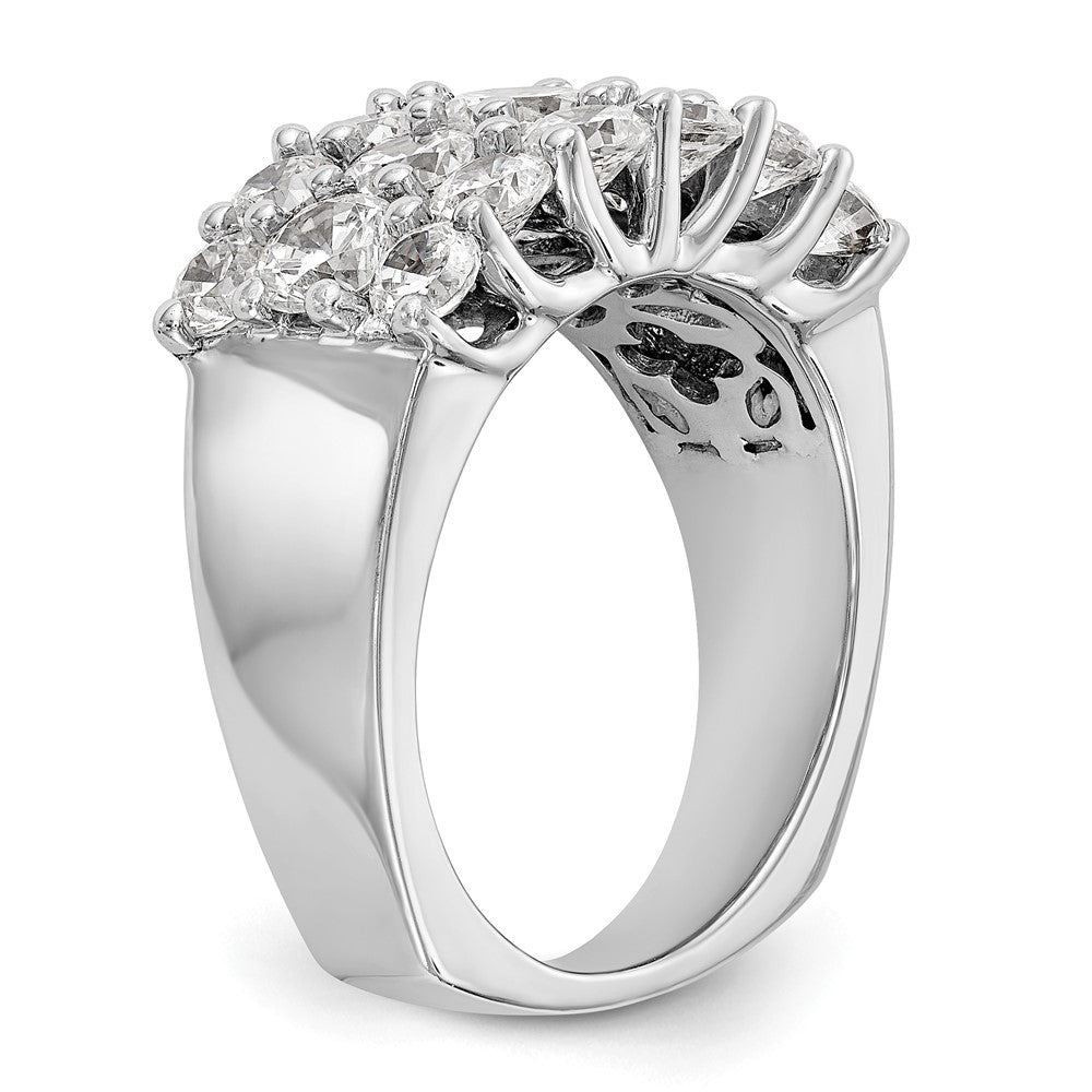 14K Weißgold Ring mit echten Diamanten