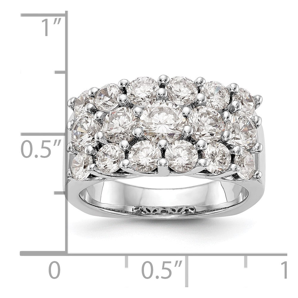 14K Weißgold Ring mit echten Diamanten
