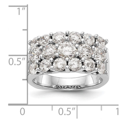 14K Weißgold Ring mit echten Diamanten