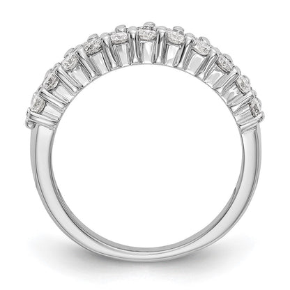 14K Weißgold Ehering mit natürlichen Diamanten 0,99 ct